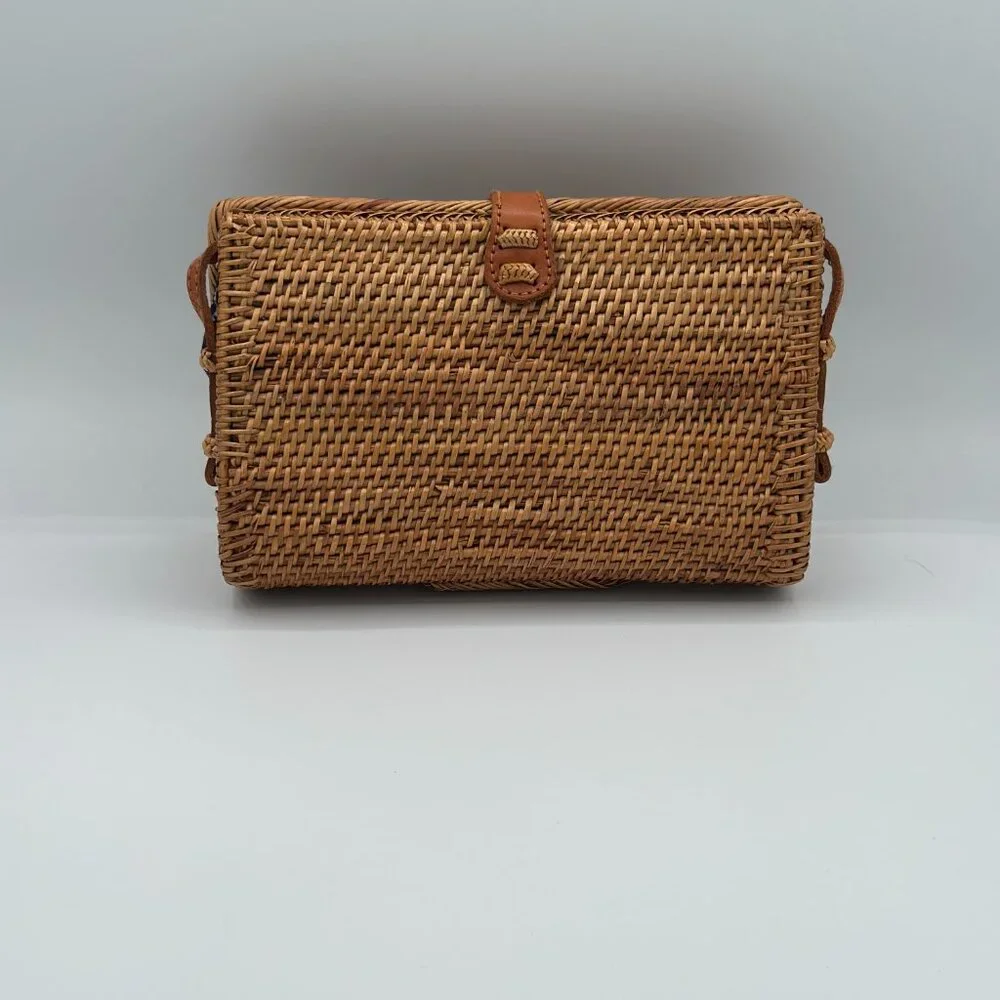 Pink Haley Handmade Rattan Crossbody Bag – Bali Style - Picture 3 of 7